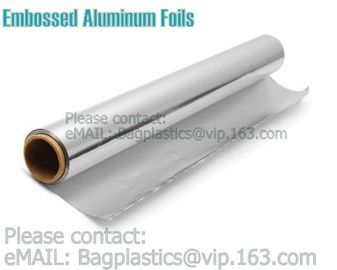 Eco Friendly Household 11micron Hamburger Wrapping Aluminium Foil Roll For Food Packaging Wrapping Foils, Embossed Alumi supplier