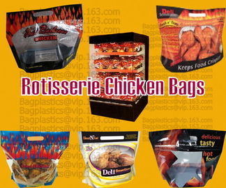 microwaveable bag, Rotisserie Chicken Bags, Microwave Grilled Chicken bag Hot BBQ Chicken Plastic Grape Packing Bag PAC supplier