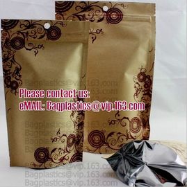 Custom Logo &amp; Design Stand Up Pouch Kraft paper bags, Cookie packaging, Tea pack, Coffee pack, Oil packaging, Juice pack supplier