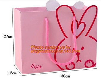 Jewelry paper bag,Special handle design,paper bag,Fashion gift paper bag with ribbon handle,Promotional paper bags, prom supplier