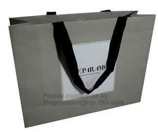 Jewelry paper bag,Special handle design,paper bag,Fashion gift paper bag with ribbon handle,Promotional paper bags, prom supplier