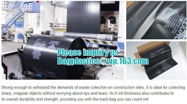 BUILDING FILMS, Asbestos bag, PE asbestos bag, building waste bag asbestos bag, building waste bag asbesto, rubble sacks supplier