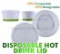 PLA compostable lids, BPI certificated compostable coffee cup lid made in China, Coffee cup with CPLA lid supplier