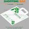 100% Biodegradable Compostable Grocery Shopping bag T-Shirt Bag for Take Out, shopping bag compostable bag made from cor supplier