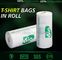 Promotional White EN13432 Certified Compostable shopping bag for supermarket, 100% compostable plastic t-shirt shopping supplier