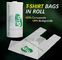 Promotional White EN13432 Certified Compostable shopping bag for supermarket, 100% compostable plastic t-shirt shopping supplier