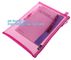 PVC Netting k Document Bag with Pocket, A4 Size ladies plastic document bag for student, Netting surface PVC pen f supplier