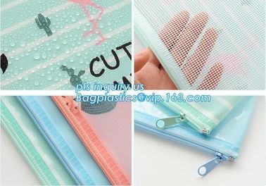 mesh net pouch for file folder, Promotion M square carrying PVC stationery file Bag, k Stationery Document File Nu supplier