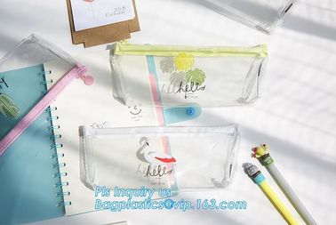 Personalized Neoprene Pencil Case, Neoprene Pencil Bag, Zipper Transparant PVC Pencil Bag, Printed photo frame PVC zippe supplier
