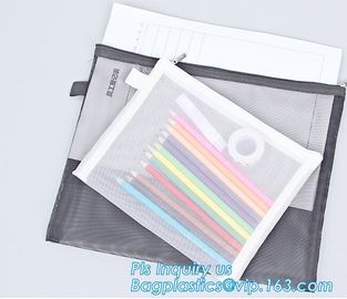 slider zipper cosmetic makeup bag and pouch, Vinyl Pouch Bags With Zip,Plastic Zip Resealable Pouch, plastic stationery supplier