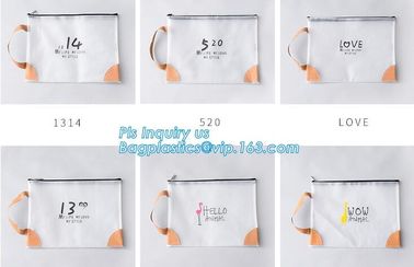 Clear vinyl Drawstring Bag, plastic custom printed pencil case, silicone DIY pencil case for gift, polyester rubber plas supplier