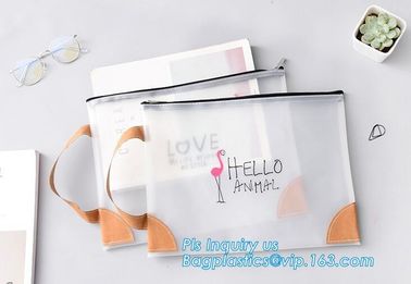 Clear vinyl Drawstring Bag, plastic custom printed pencil case, silicone DIY pencil case for gift, polyester rubber plas supplier