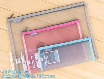 eva toiletry cosmetic makeup bag, slider zipper plastic bags half clear zip lock bag, frosted swimwear PVC vinyl Bag wit supplier