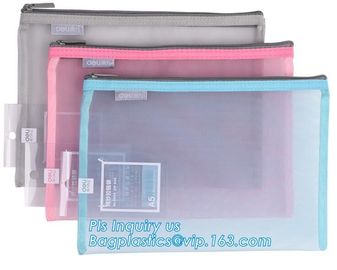 600D polyester portfolio file folder, file folder a4 size PVC mesh document bag with zipper cosmetics offices supplies t supplier