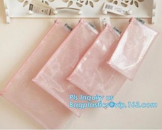 promotion pvc binder file A4 mesh zipper waterproof bag from professional manufacturer, A4 A5 clear nylon mesh file fold supplier