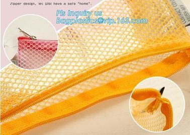 promotion pvc binder file A4 mesh zipper waterproof bag from professional manufacturer, A4 A5 clear nylon mesh file fold supplier