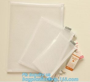 promotion pvc binder file A4 mesh zipper waterproof bag from professional manufacturer, A4 A5 clear nylon mesh file fold supplier