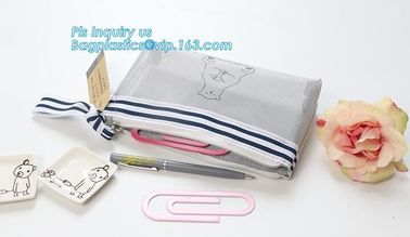 Mesh PVC Document File Bags With Zipper Closure A4 A5 A6 Size File Packing Bags, A5 B5 zipper mesh file bags, slider zip supplier