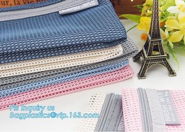zipper lock file document mesh bag, A6 transparent zipper mesh document file stationery bag, zip Lock File Bags Stationa supplier
