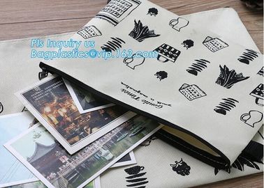 Pencil Case Cosmetic Bag Stationery Material School Supplies pencil box pen bag, zipper canvas pencil bag for students supplier