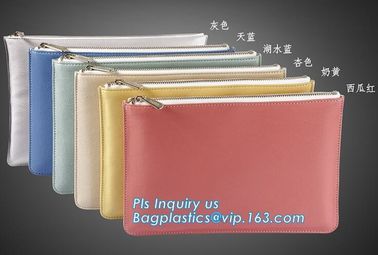 Document Bag with Zipper Storage Holder for Papers Stationery Student Gift, Customized stand up zipper plastic bag supplier