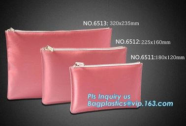 Customized quality PU leather large capacity stationery bag for pen pouch, portable fashion office stationery bling glit supplier