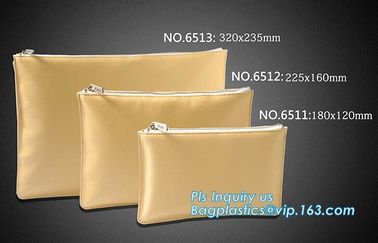 Customized quality PU leather large capacity stationery bag for pen pouch, portable fashion office stationery bling glit supplier