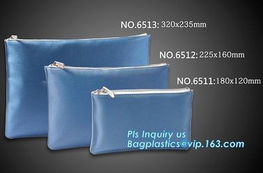 Customized quality PU leather large capacity stationery bag for pen pouch, portable fashion office stationery bling glit supplier