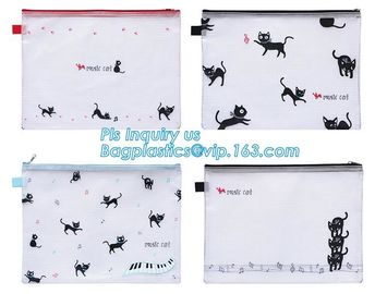 a4 mesh zipper document bag a5 plastic folder for office, Promotional Hot PVC mesh File And Document Bag With Zip Lock supplier