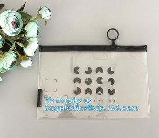 vinyl pvc zipper bag vinyl zipper slider bag for stationery, cosmetic, slider bag vinyl zipper bag for bikini, slide zip supplier