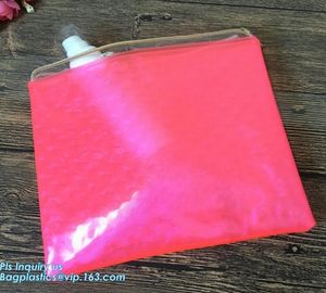 Reclosable Reusable Packing Bubble Zipper bag, High Quality Reusable Packing Slider bubble bag, Reused Pink Bubble Zippe supplier