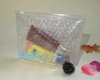 Newest reusable air bubble stationery packaging bags envelope shock proof bag with slider zip lock for fragile articles supplier