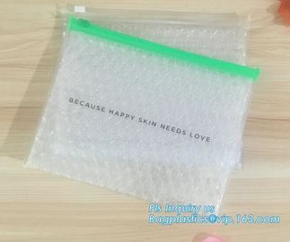 Newest reusable air bubble stationery packaging bags envelope shock proof bag with slider zip lock for fragile articles supplier