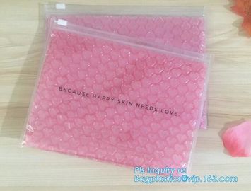 Newest reusable air bubble stationery packaging bags envelope shock proof bag with slider zip lock for fragile articles supplier