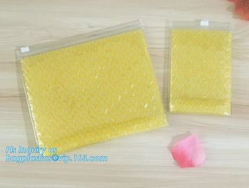 Newest reusable air bubble stationery packaging bags envelope shock proof bag with slider zip lock for fragile articles supplier