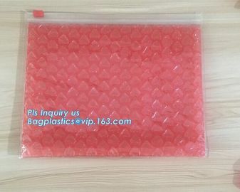 Newest reusable air bubble stationery packaging bags envelope shock proof bag with slider zip lock for fragile articles supplier