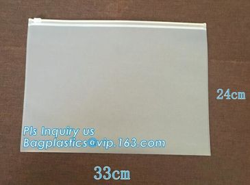 printed slider zipper bag/transparent zip lock plastic packing bag for file,garment,scarf/plastic bag, slider zipper pvc supplier