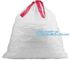 drawstring trash bags on roll disposable bag in compostable, Eco-friendly Roll Drawstring Compostable Biodegradable Garb supplier
