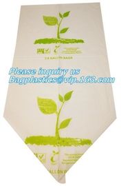 100% biodegradable compostable drawstring non plastic trash bag customized, eco biodegradable compost plastic drawstring supplier