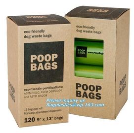 dog poop bag cornstarch compostables, Unscented Environment Friendly Compostable Dog Pet Poop Bags, star seal leak proof supplier