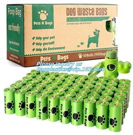 Cornstarch made biodegradable compostable dog poop bags, biodegradable compostable plastic poop dog print bag supplier