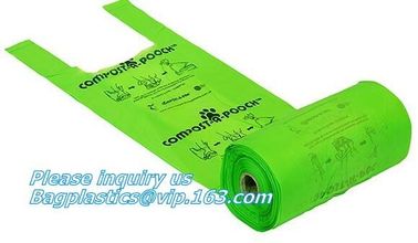 Cornstarch made biodegradable compostable dog poop bags, biodegradable compostable plastic poop dog print bag supplier