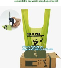 PE Compostable dog poop bag/ pet waste Bags, Leak Proof Dog Waste Poop Bags, Environment Friendly Compostable Dog Pet Po supplier