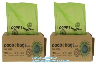 Cornstarch Based Eco Compostable Dog Poop Pick Bag - 4Refill Rolls,60Bags, EN13432 BPI OK compost home cheap price high supplier