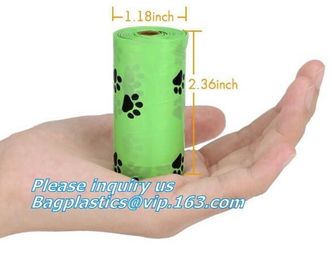 Cornstarch Based Eco Compostable Dog Poop Pick Bag - 4Refill Rolls,60Bags, EN13432 BPI OK compost home cheap price high supplier