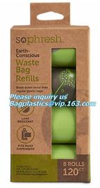 Earth-friendly Dog 100% Compostable Bags for Poop,4Refill Rolls,60Bags Total, Pet Dog Waste Poop Plastic Garbage Bag 100 supplier