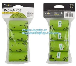 EN13432 BPI OK compost home ASTM D6400 certified biodegradable dog poop bags, Dog Poop Waste Trash Bag, Toilet Compostab supplier