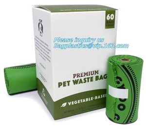 EN13432 BPI OK compost home ASTM D6400 certified biodegradable dog poop bags, Dog Poop Waste Trash Bag, Toilet Compostab supplier