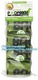 Cornstarch 100% compostable biodegradable dog poop bags, Dispenser with recycle waste bag/compostable dog waste bags supplier