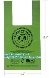 disposable Compostable dog poop bag for Pet Cleaning, Earth-Friendly Leak-Proof Dog Poop Waste Bags with Easy-tie Handle supplier